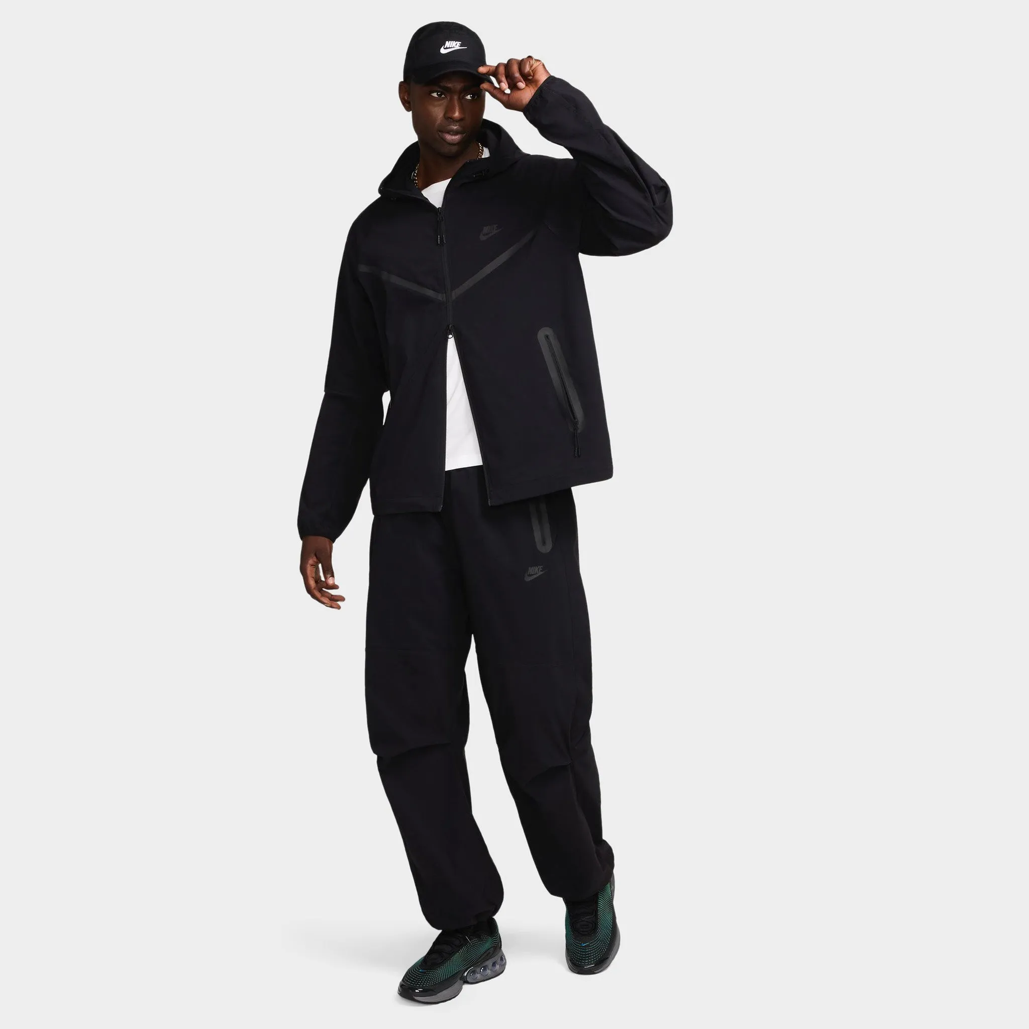 Nike Tech Woven Full Zip Windrunner Jacket Black / Black - Black