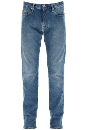 Off-White Logo Patch Slim Fit Jeans
