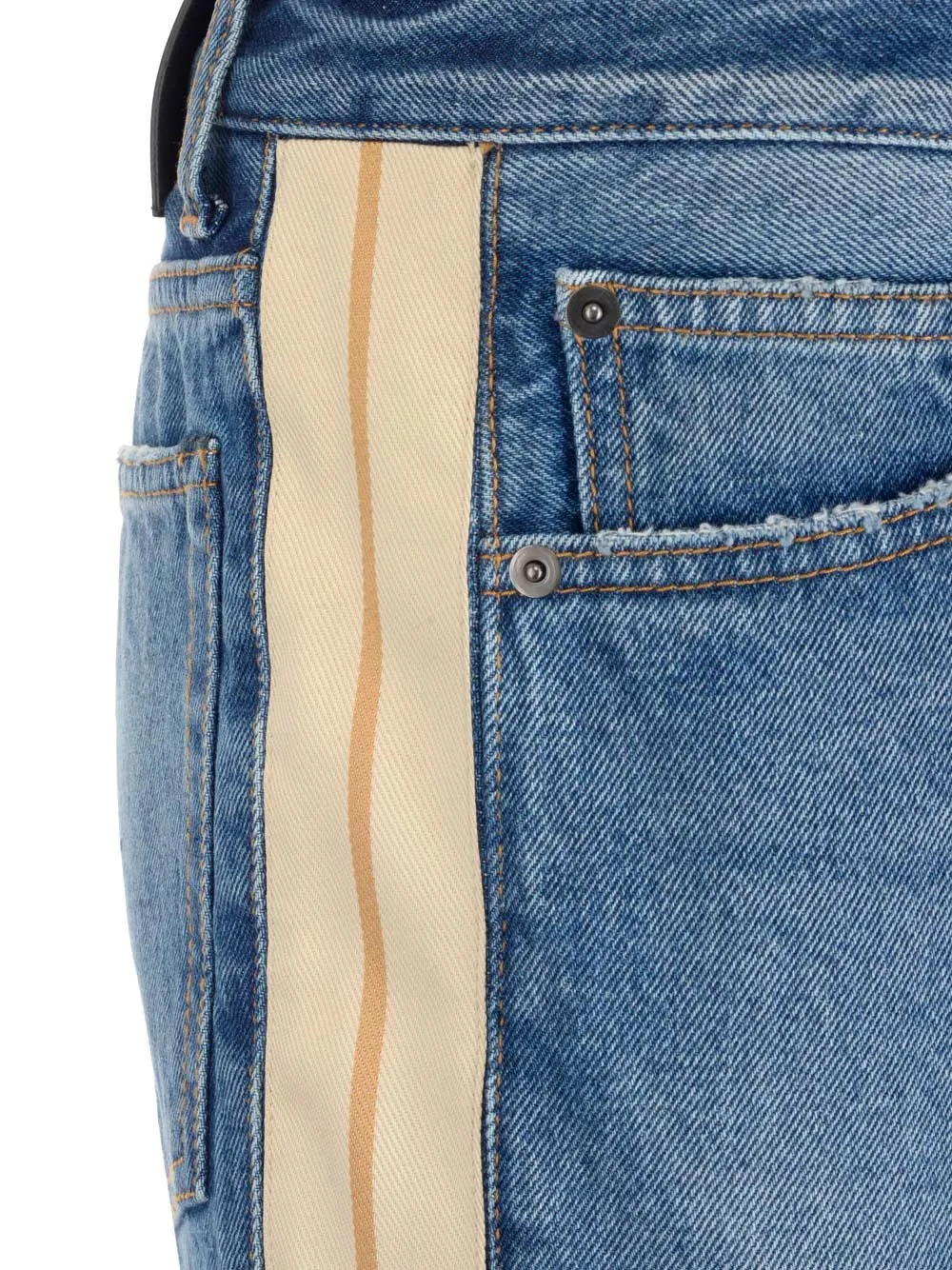 Palm Angels Side-Striped Slim-Cut Jeans