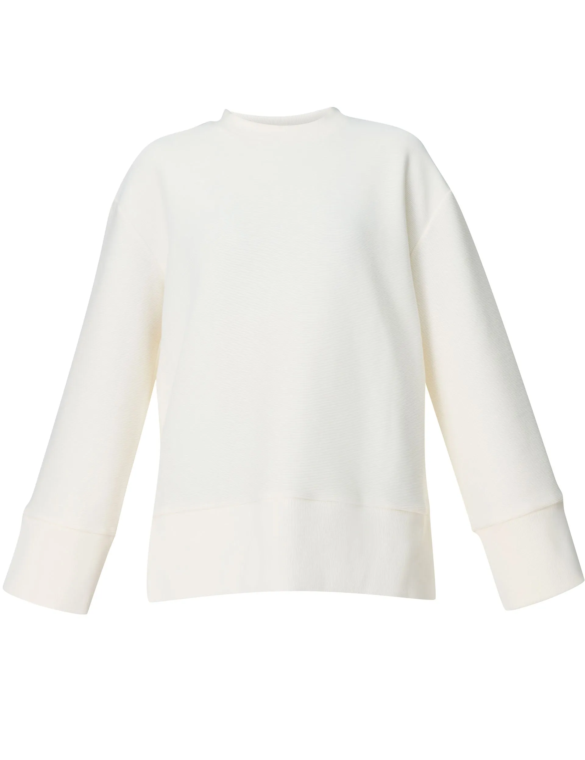 Peaceful Ribbed Sweatshirt - Lily White