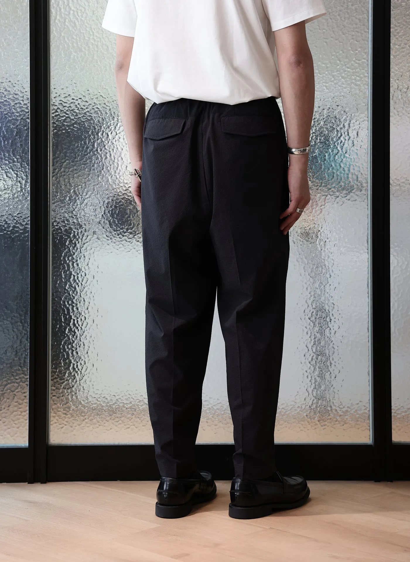 Polyester Wide Tapered Pants (P-12)
