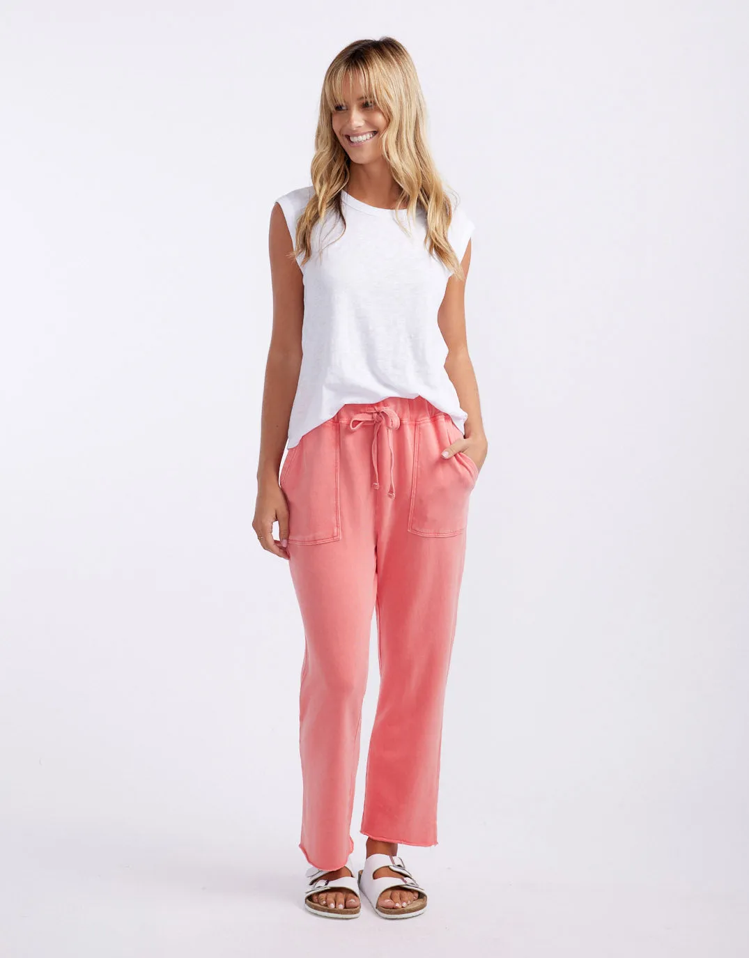 Raw Edge Lounge Pant - Washed Melon