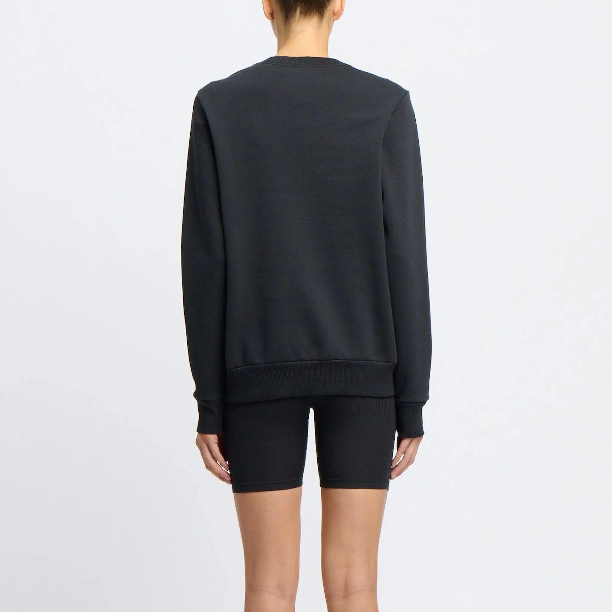 REEBOK WOMEN'S IDENTITY BIG LOGO BLACK SWEATSHIRT