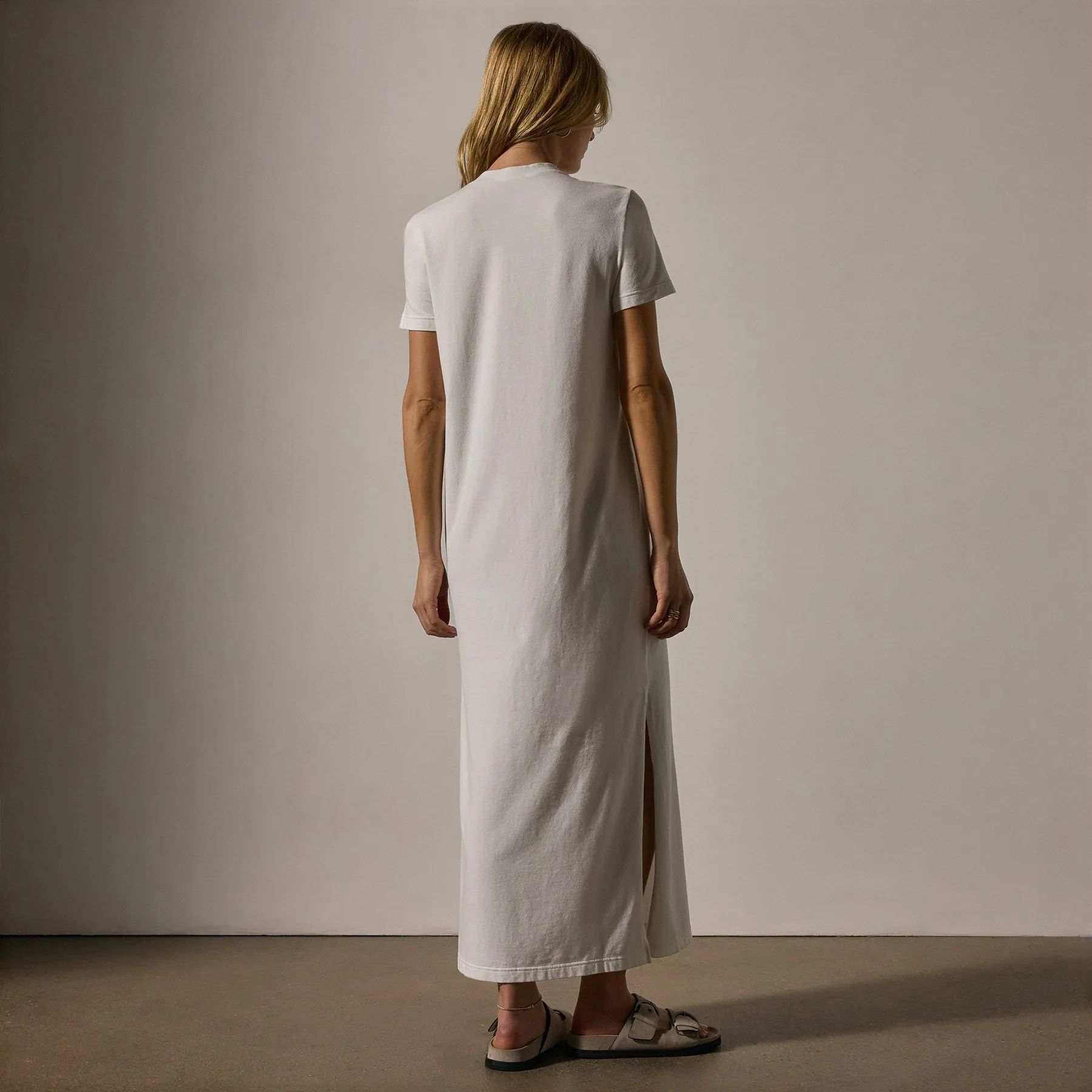 Relaxed T Shirt Dress - White
