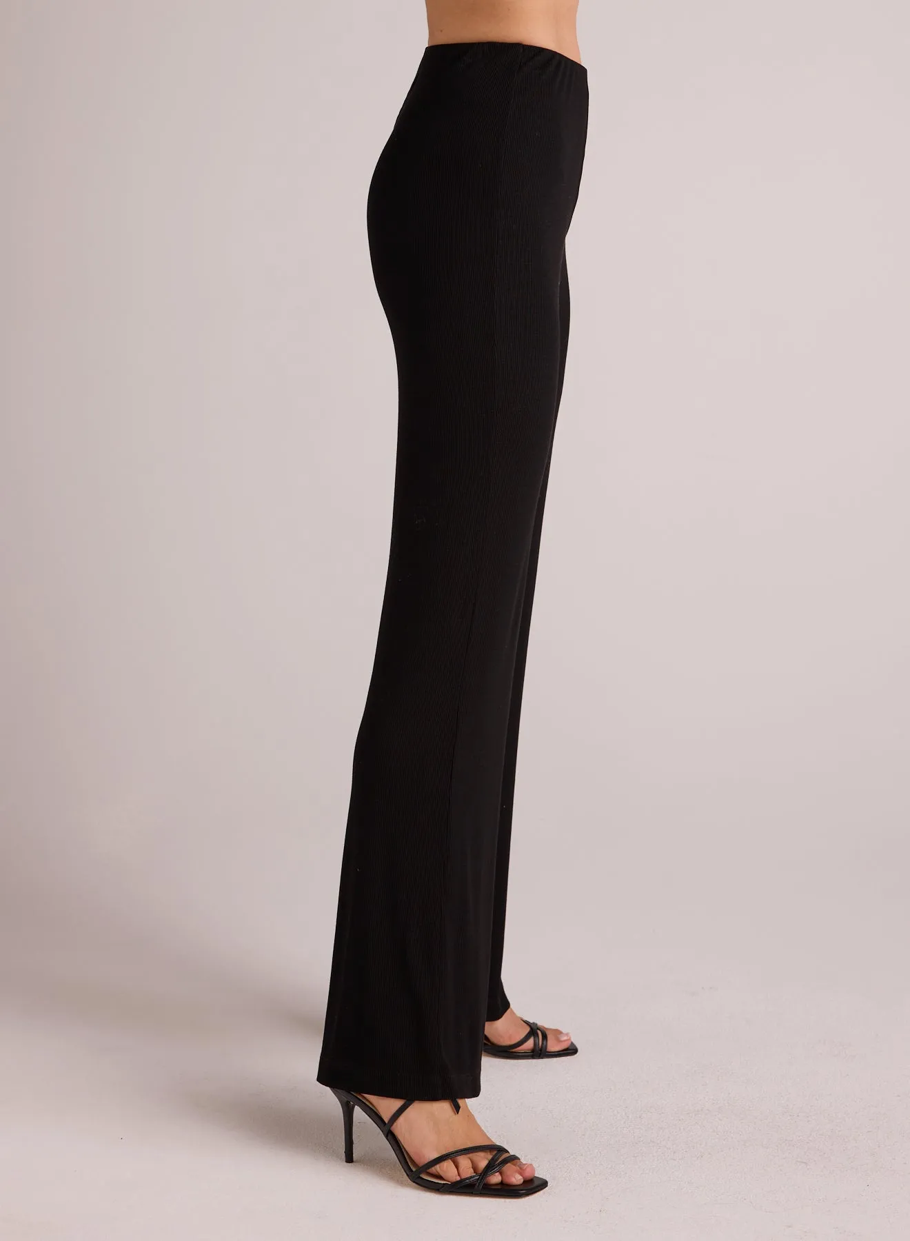 Rib Wide Leg - Black