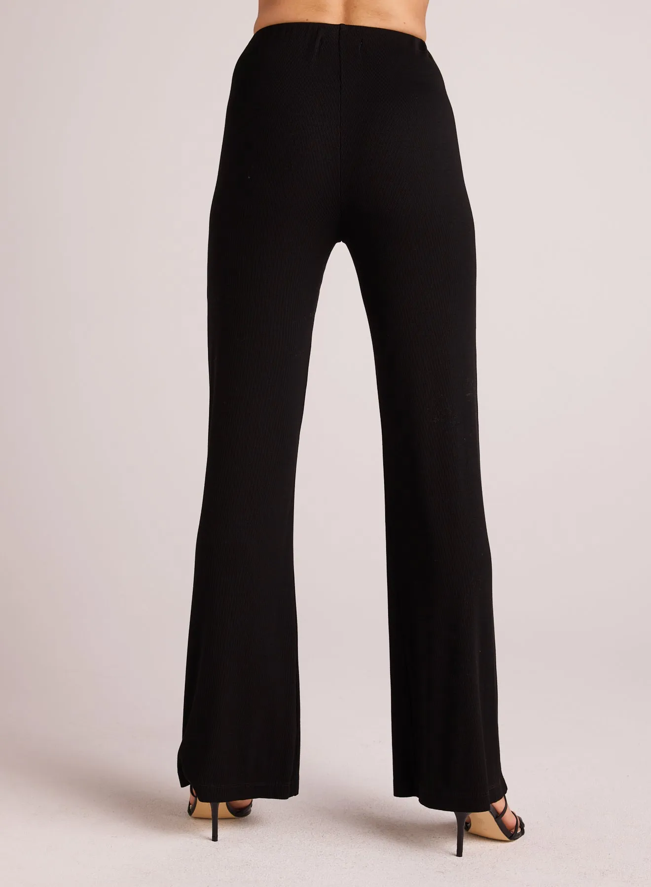 Rib Wide Leg - Black