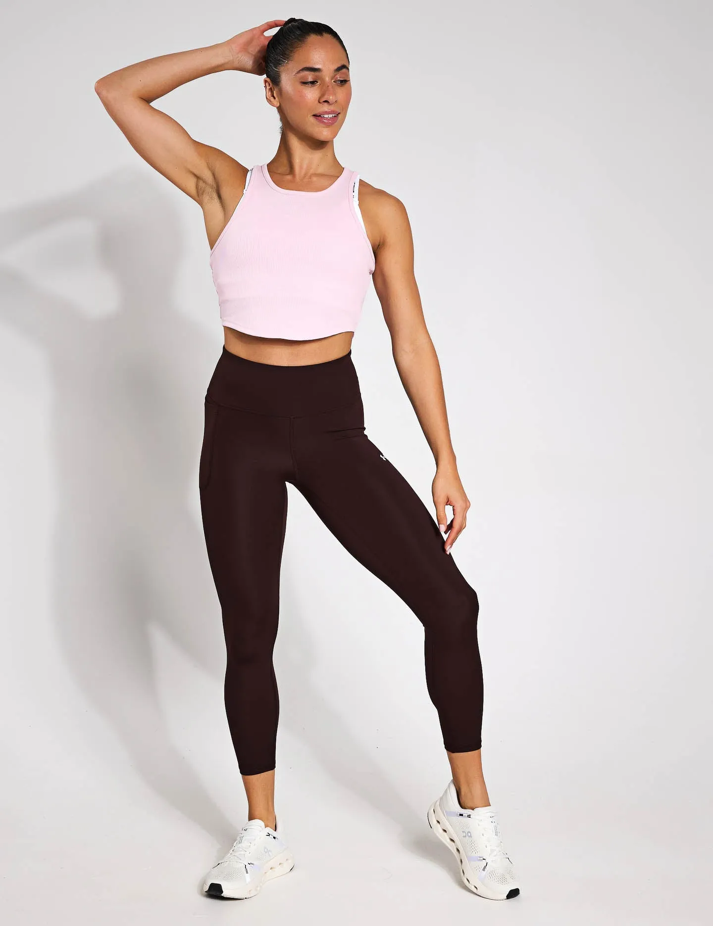 Rival Rib Tank - Prime Pink/White