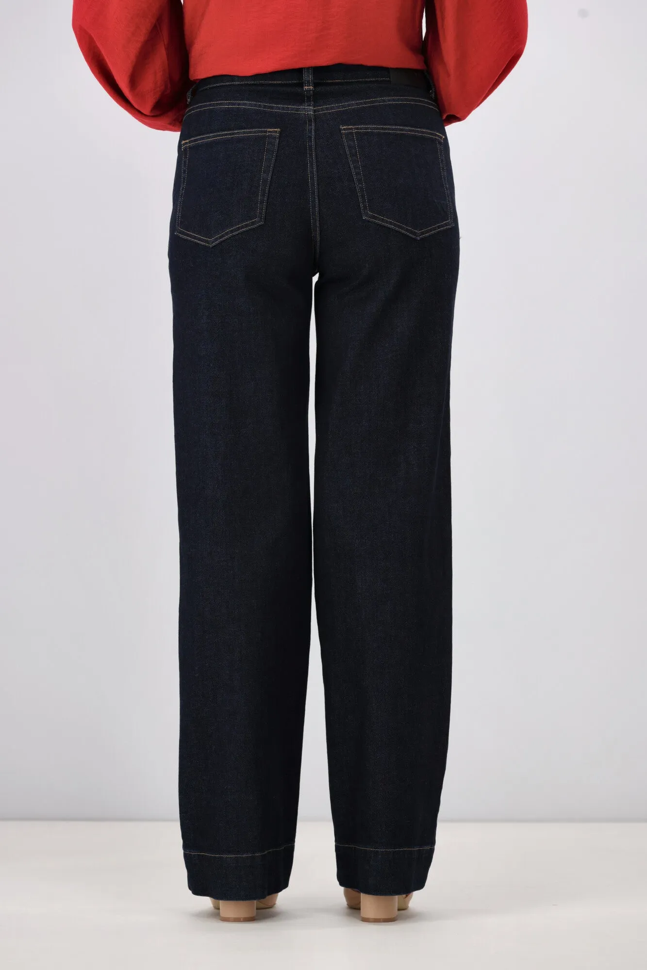 Shine On Label Austin Wide Leg Jean Dark Indigo