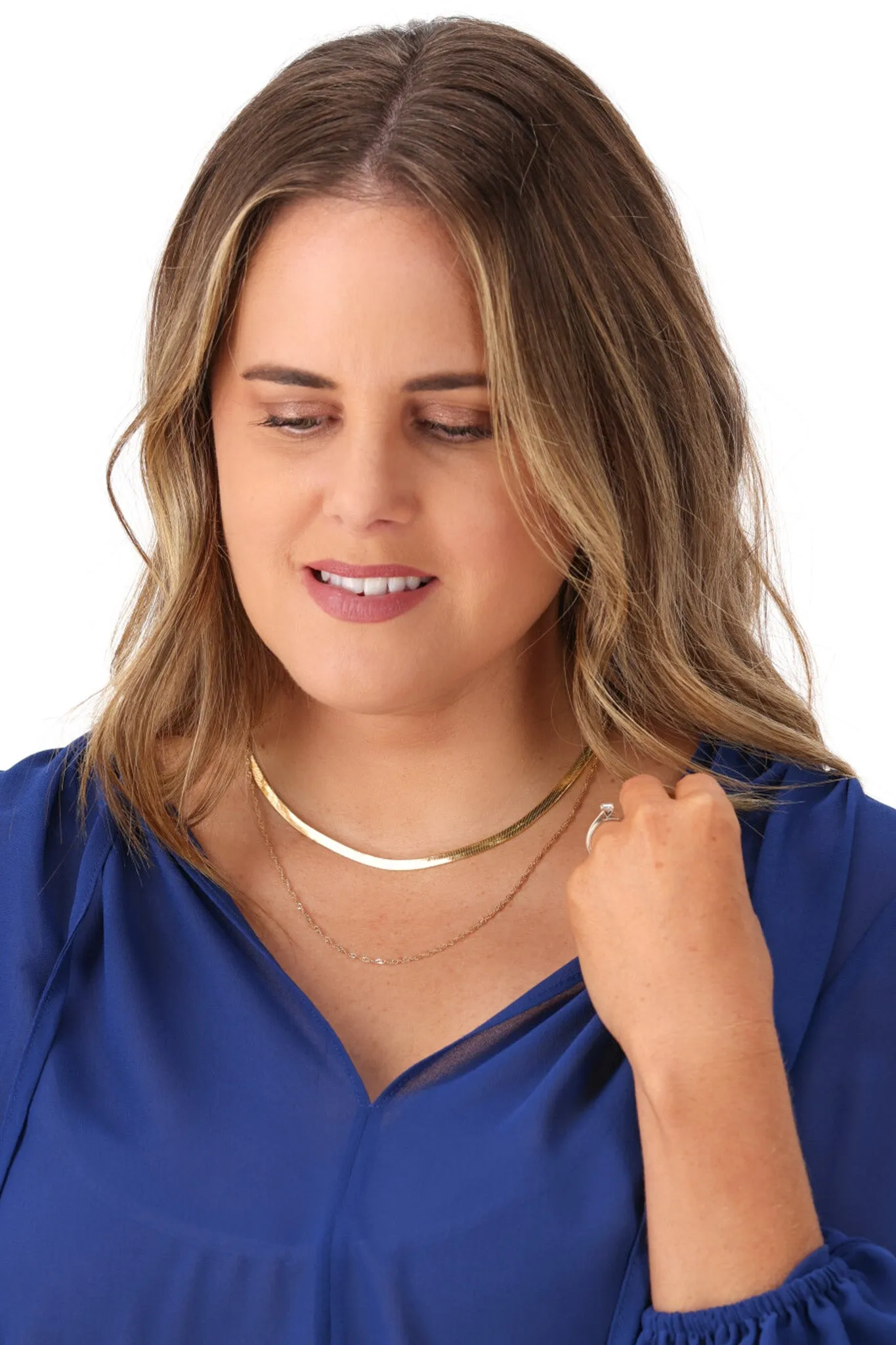 Shine On Label Serpent Necklace Set Gold