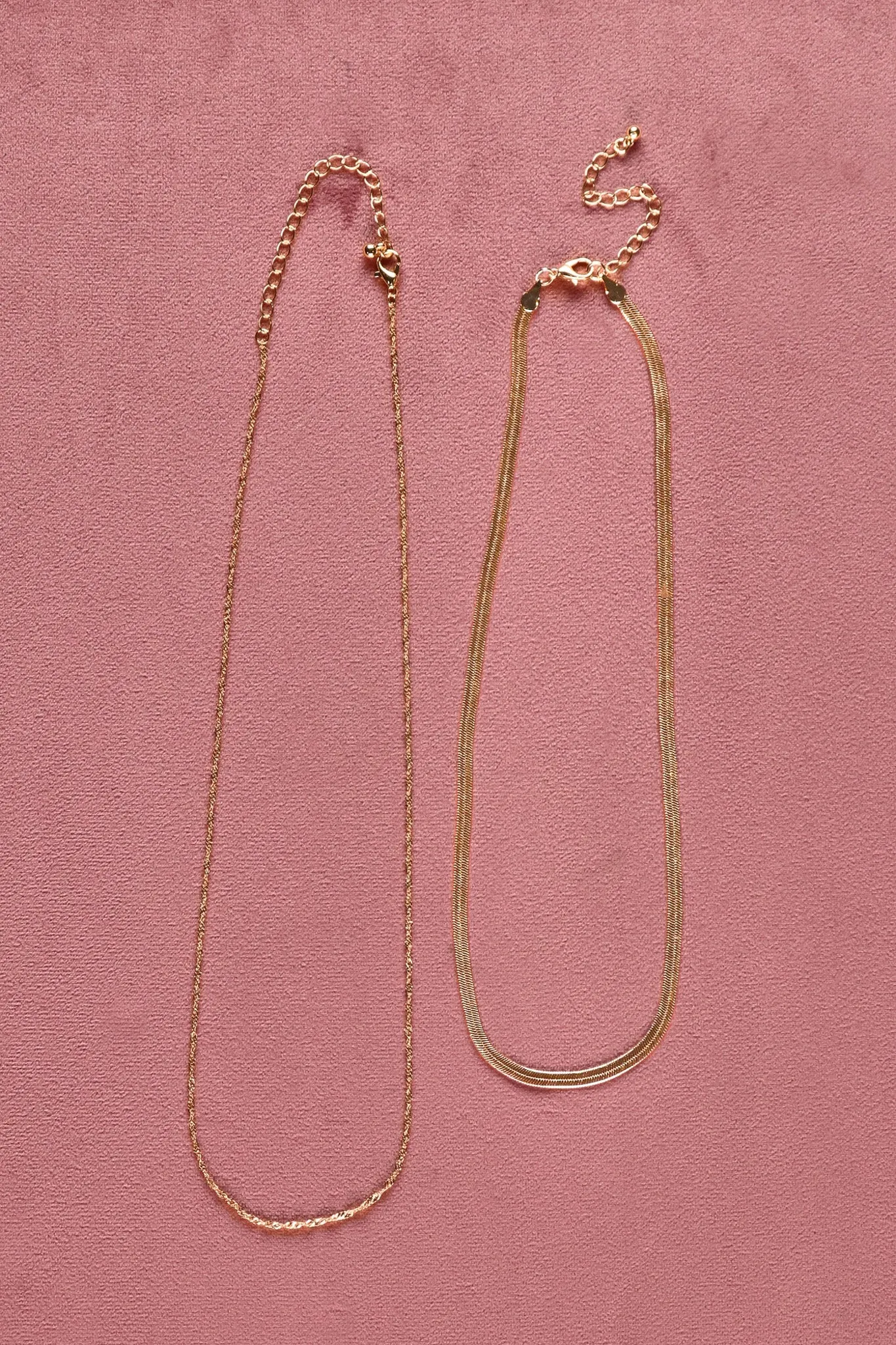 Shine On Label Serpent Necklace Set Gold