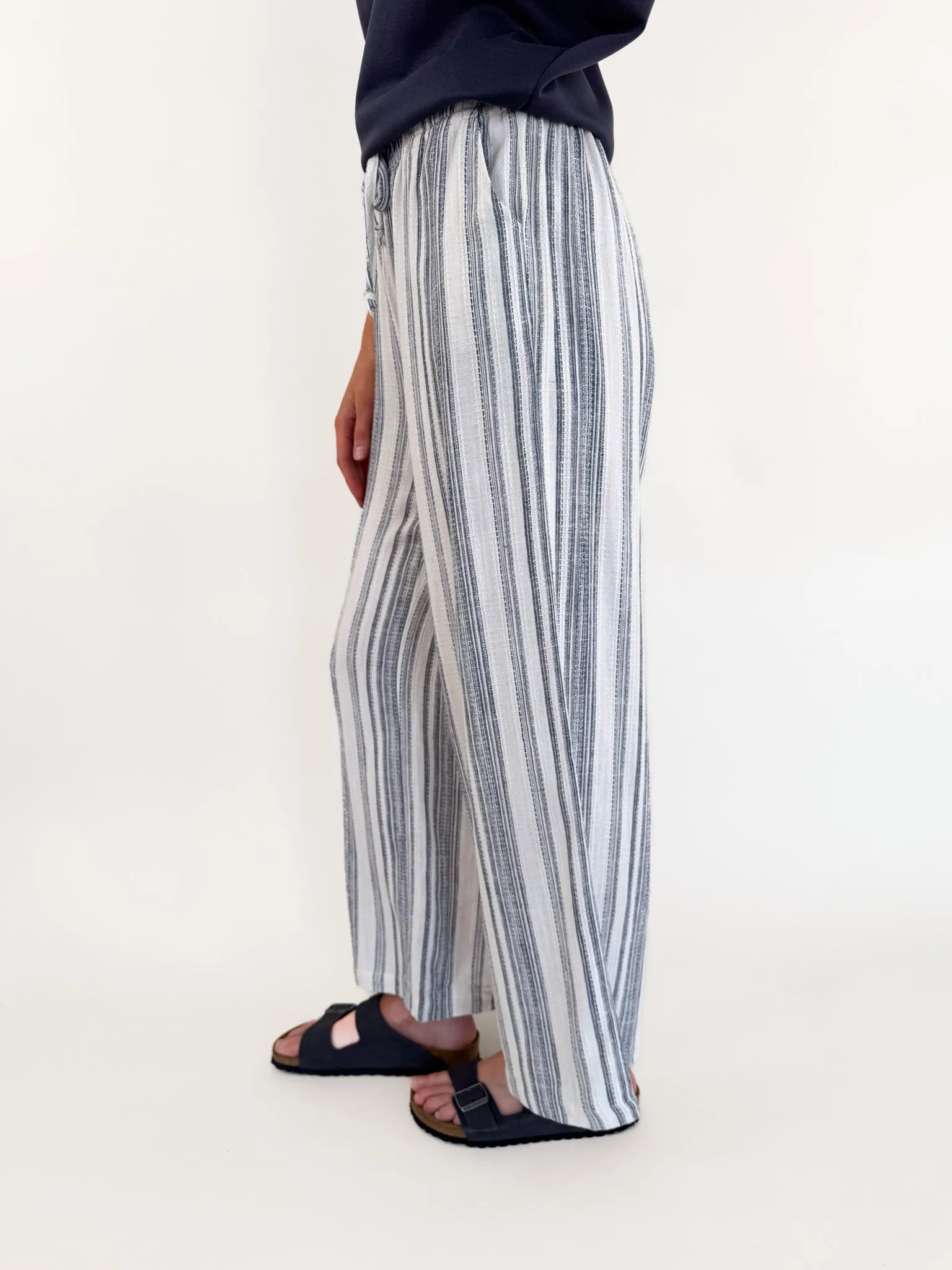 Something Blue Striped Wide Leg Bottom
