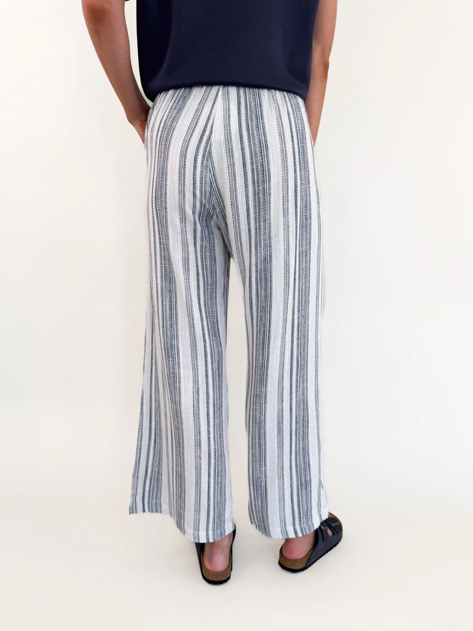Something Blue Striped Wide Leg Bottom