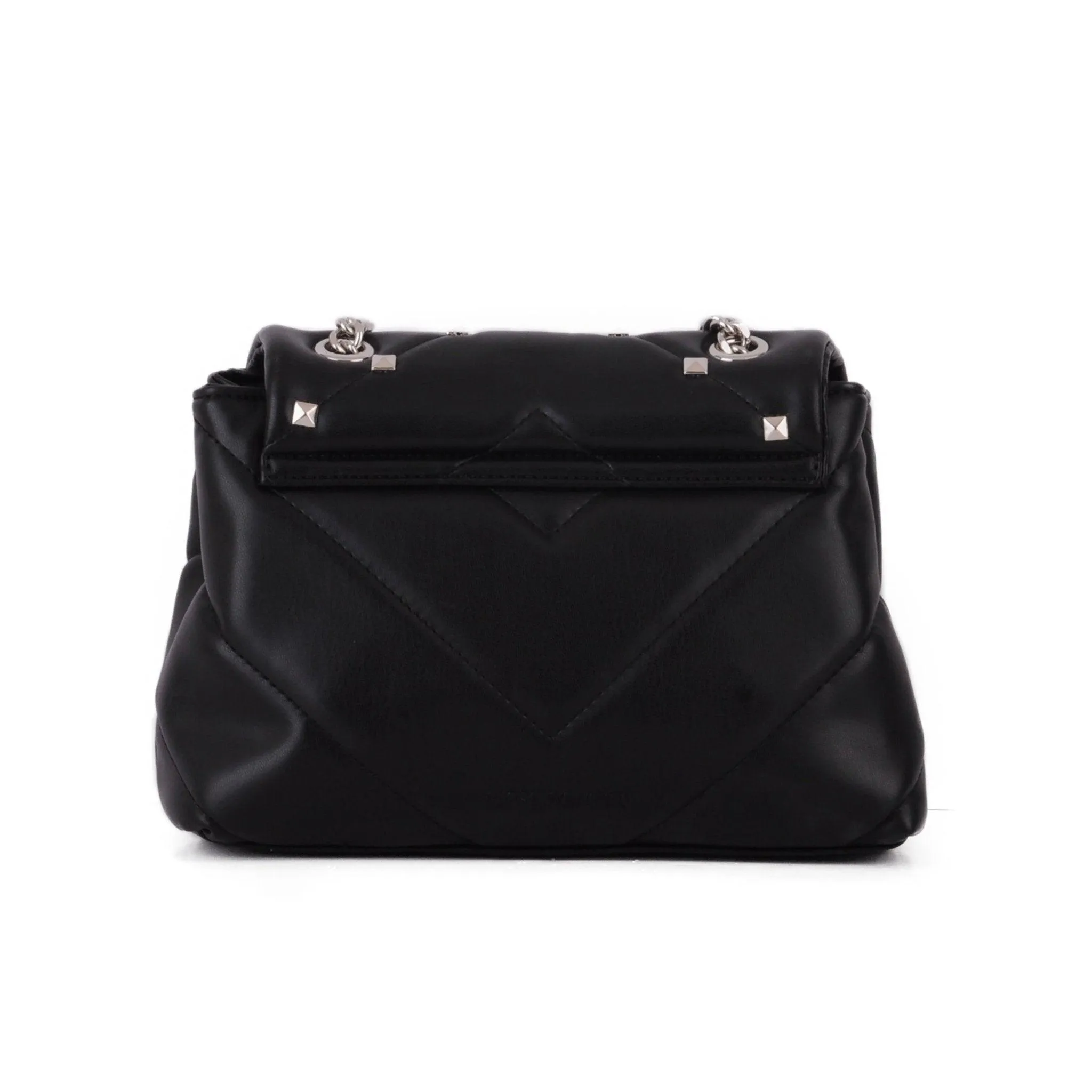 Stud Quilted Trapezoid Chain Crossbody