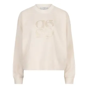 Sweater Zeke relaxed fit cropped butter cream