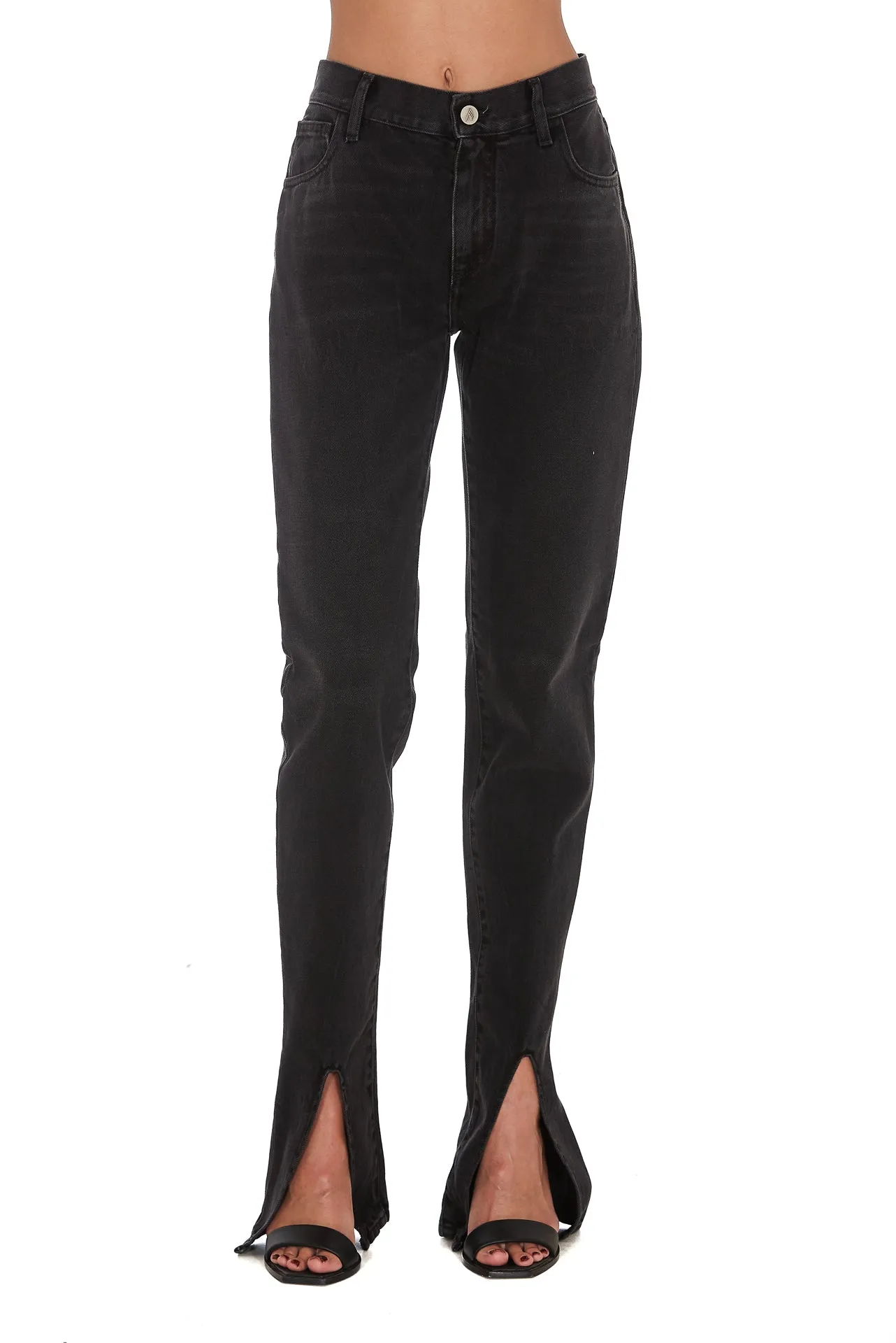 The Attico Slit Hem Slim-Fit Jeans