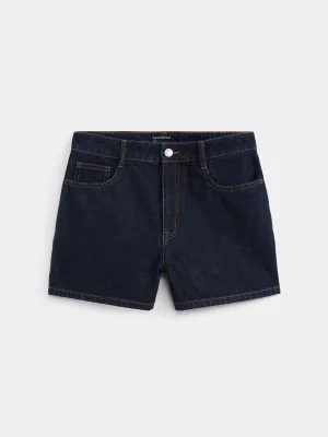 The Tina Relaxed Denim Short in Dark Wash