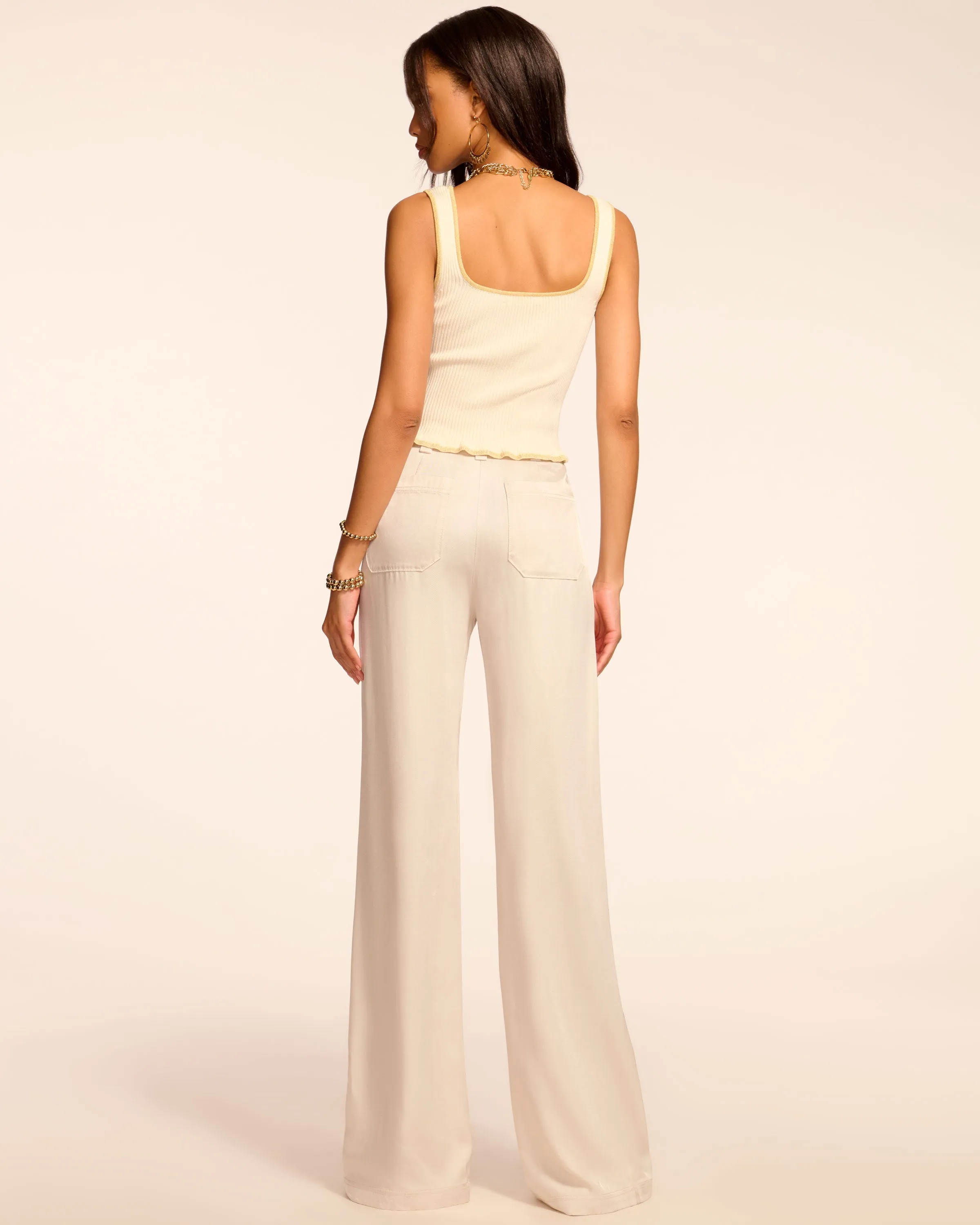 Theodora Twill Wide Leg Pant