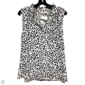 Top Sleeveless By Loft In Polkadot Pattern, Size: L