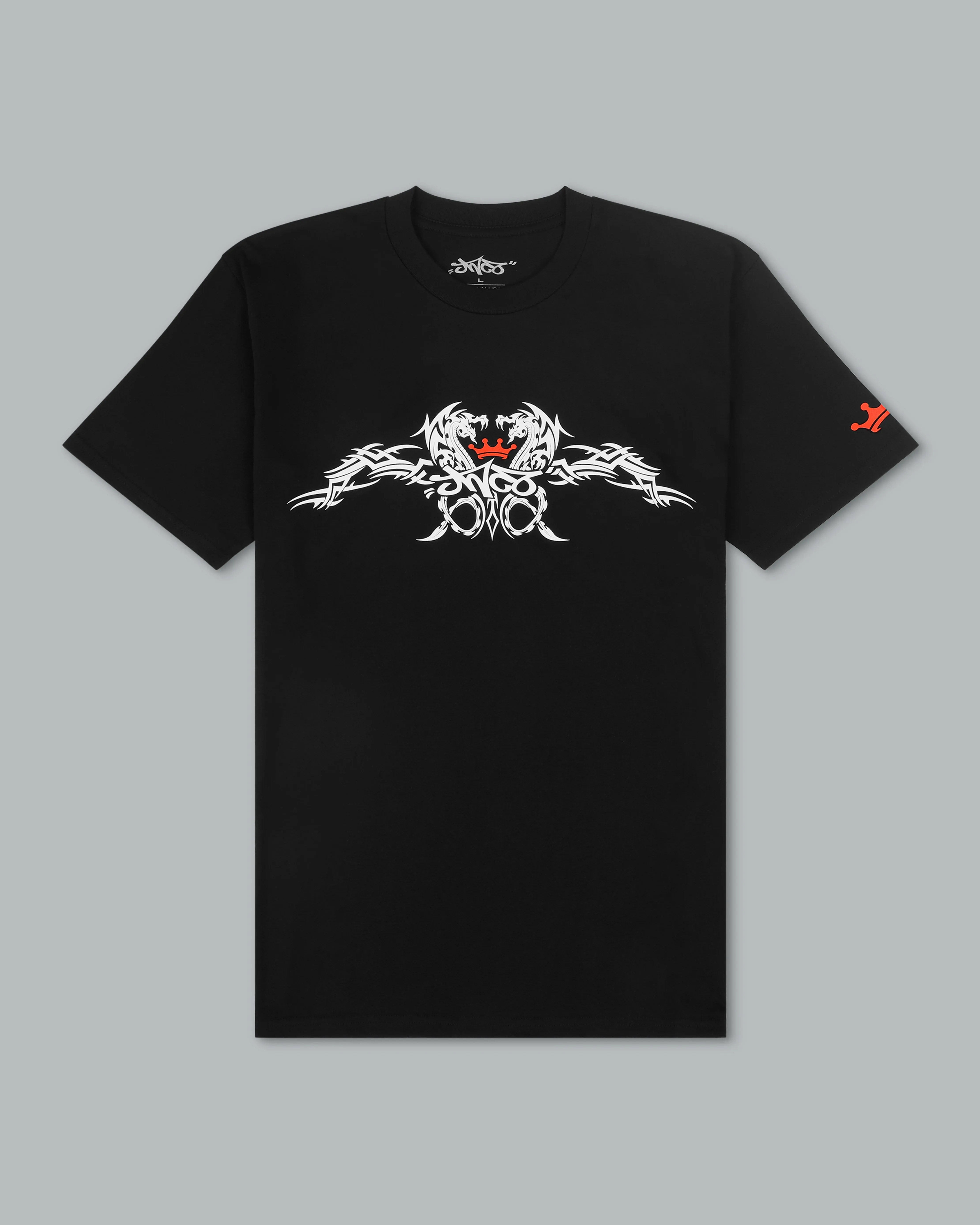 Tribal Dragon Tee. Black.