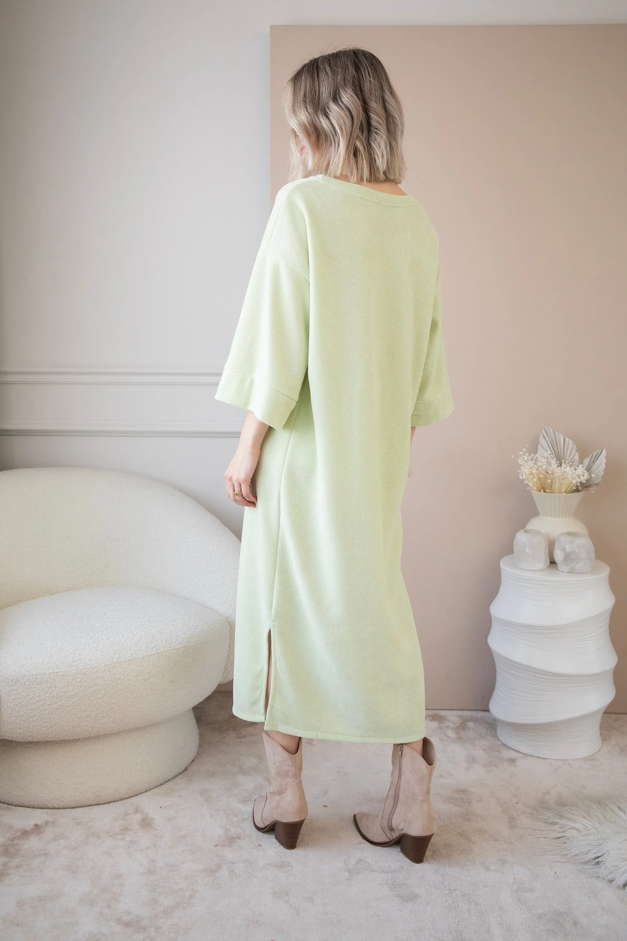 Viva Velvet Lime - Maxi Jurk