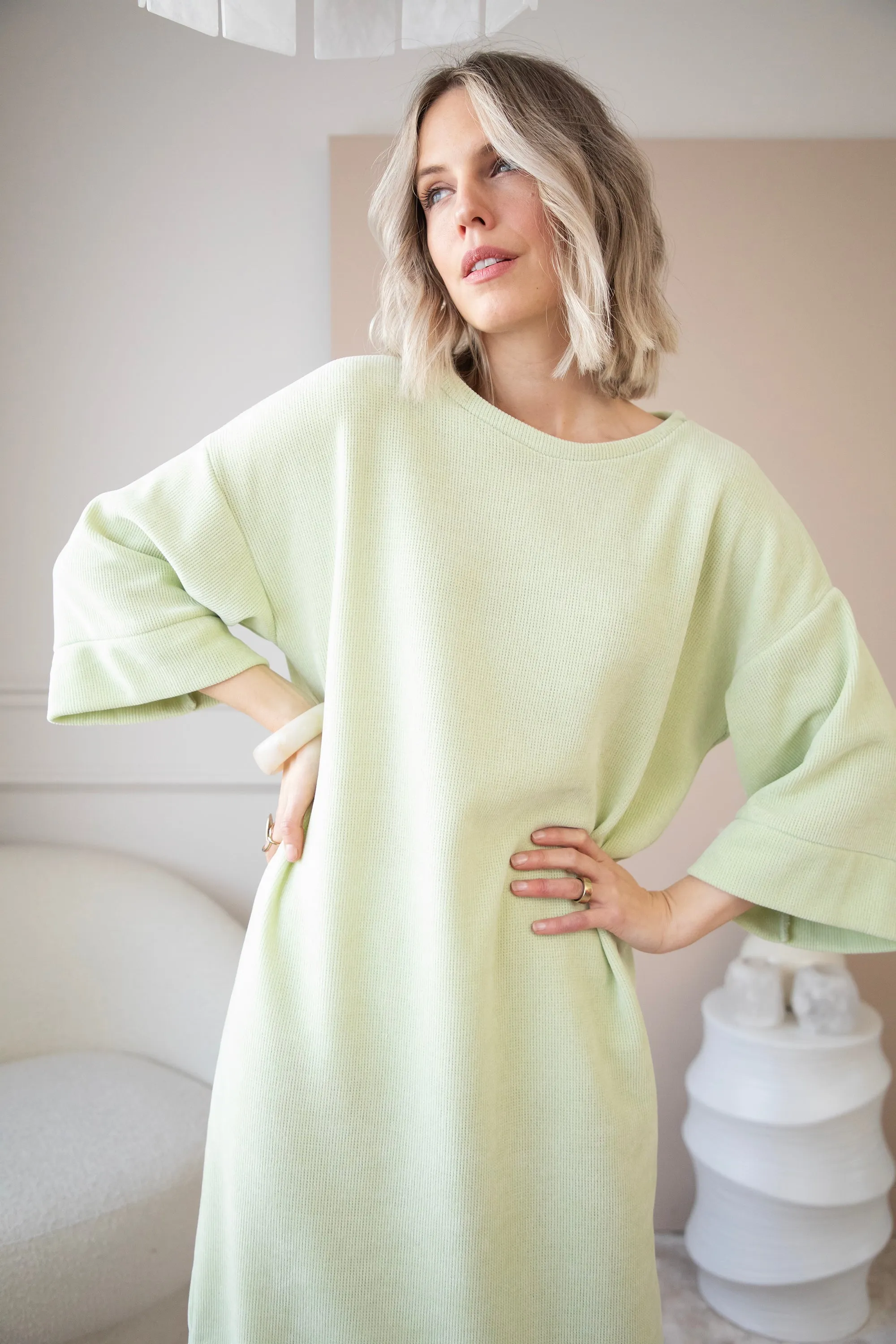 Viva Velvet Lime - Maxi Jurk
