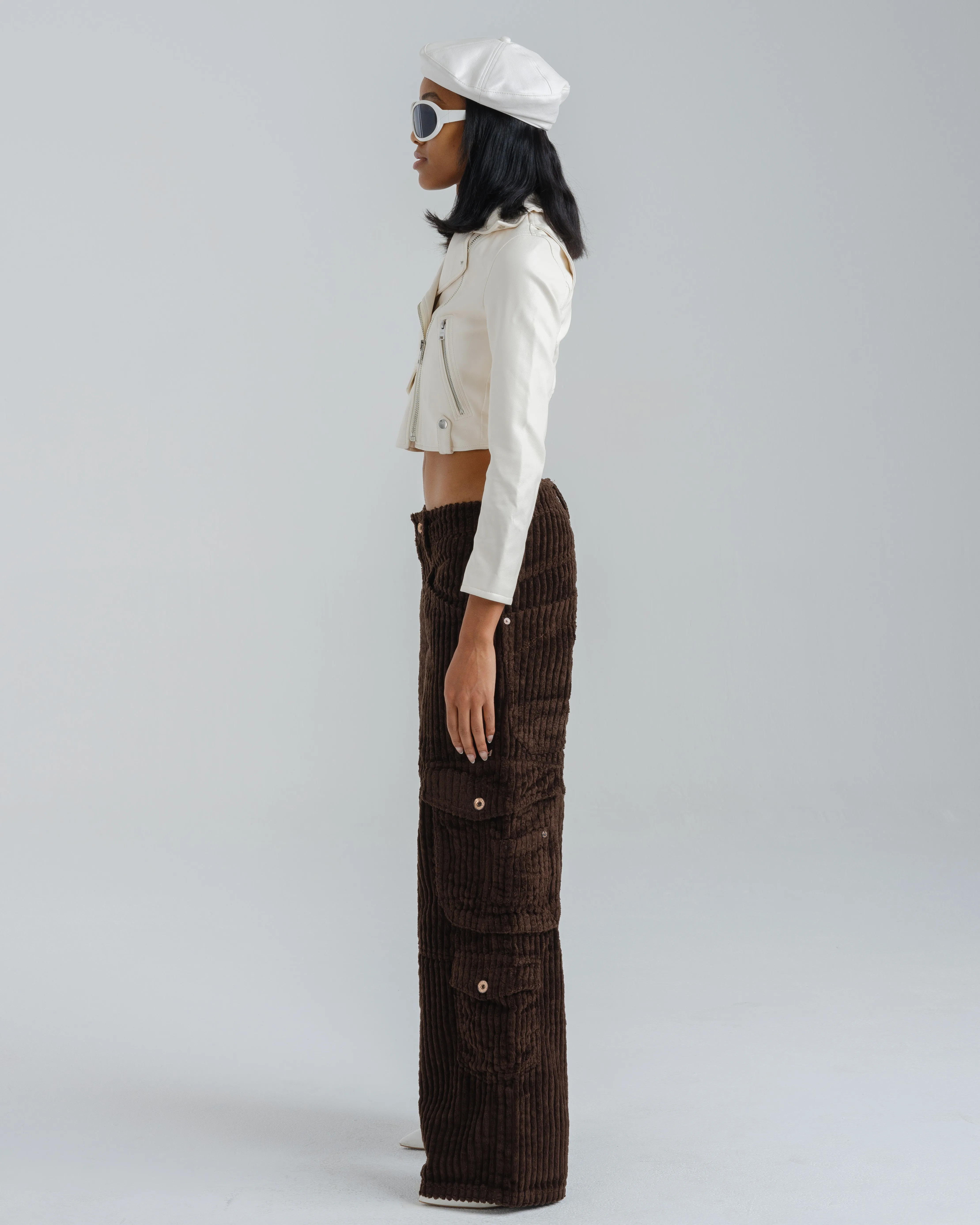 W Quad Cargo. 23. 2 Wale Corduroy. Java Brown.