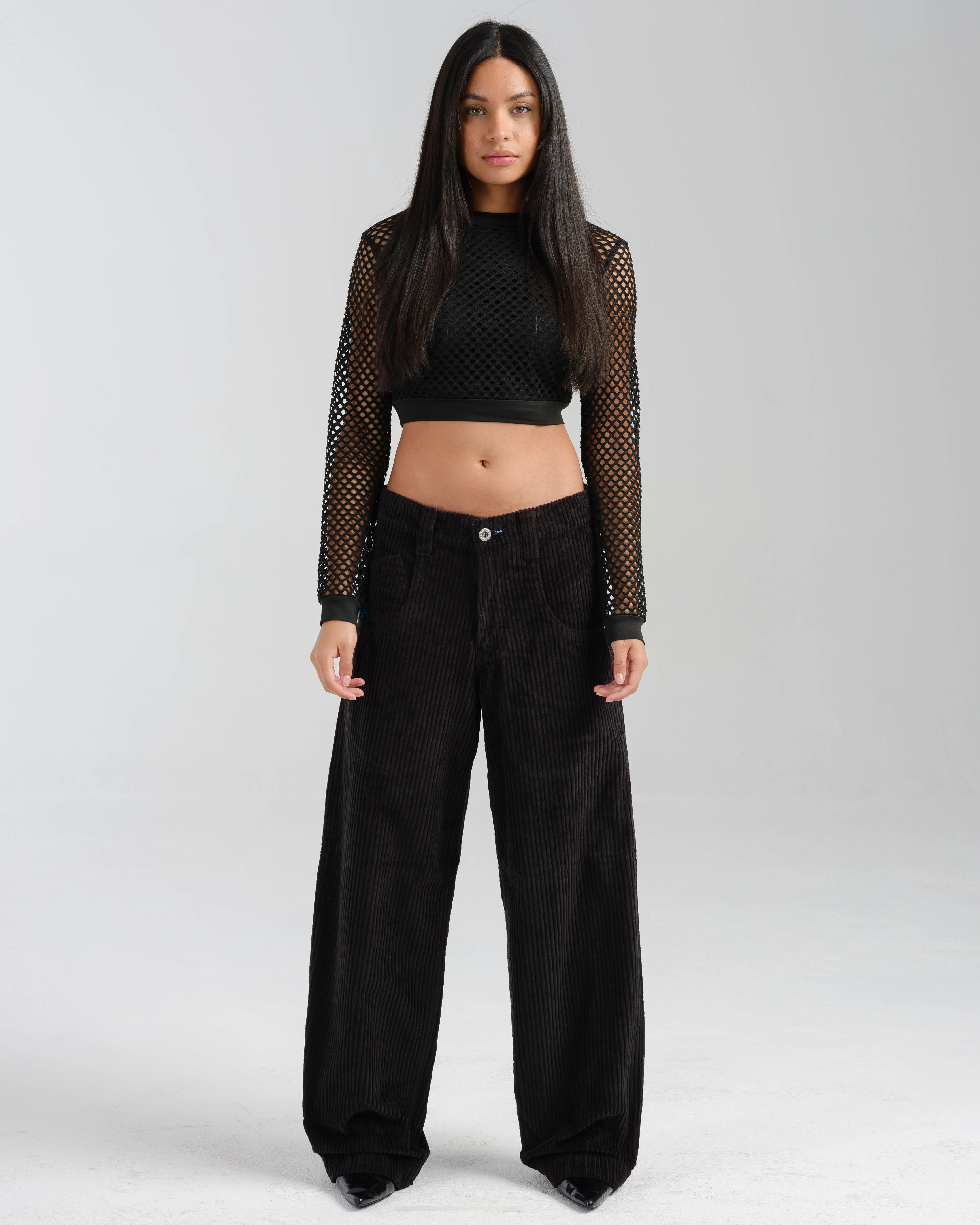 W169 Low Down. 20. 4 Wale Corduroy. Black.