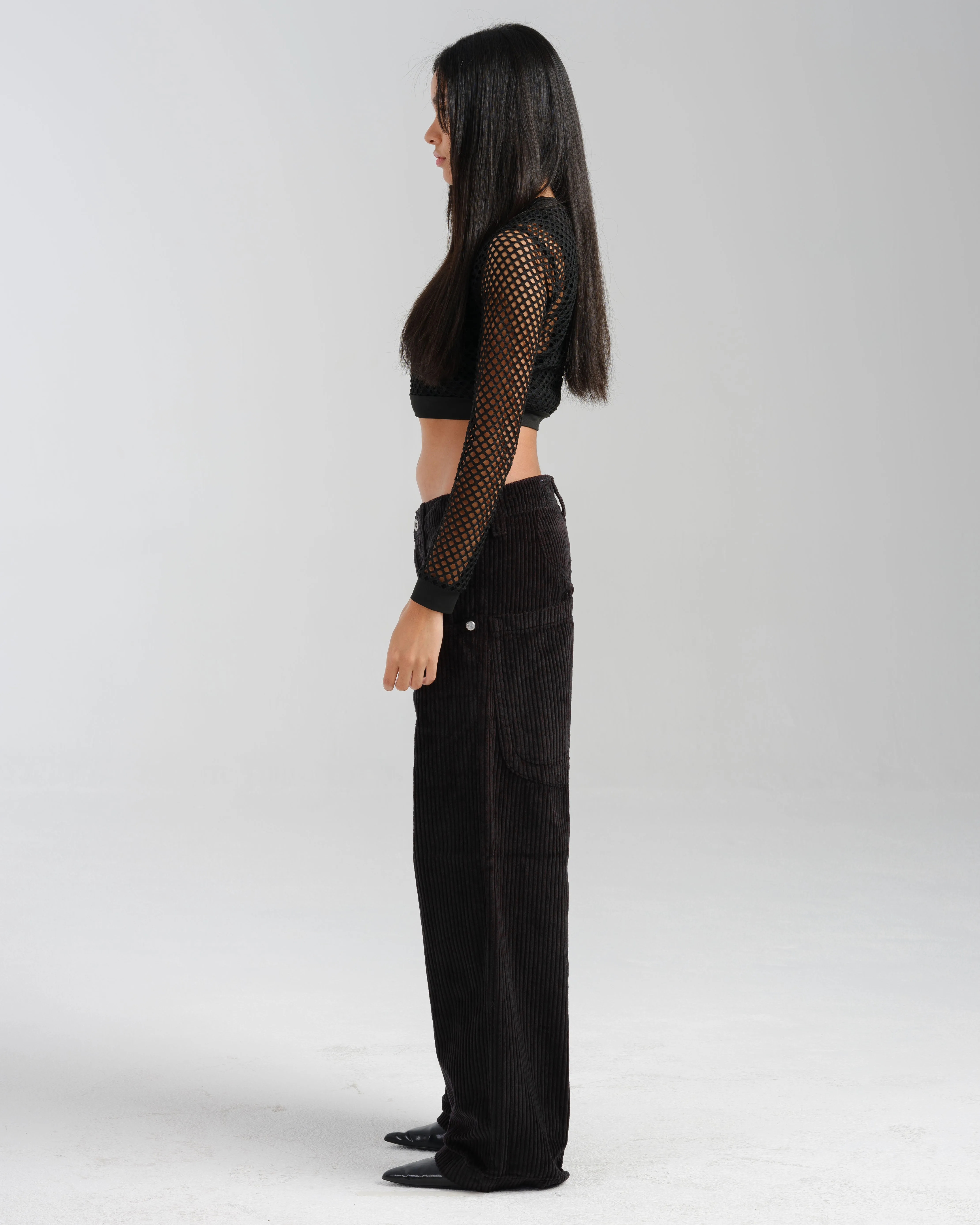 W169 Low Down. 20. 4 Wale Corduroy. Black.