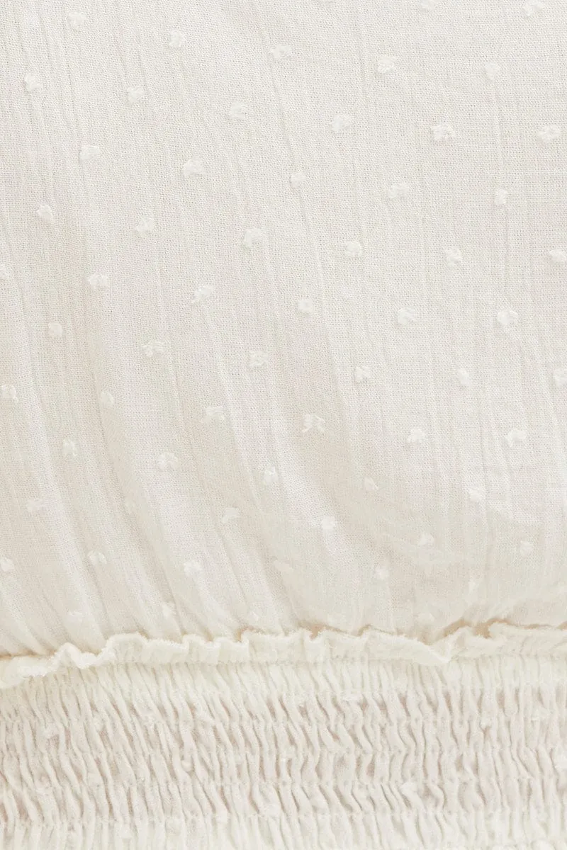 White Ruffle Top Sleeveless