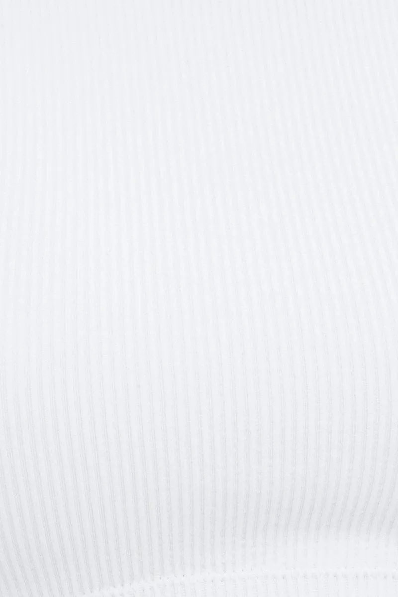 White Tank Top Sleeveless Crew Neck