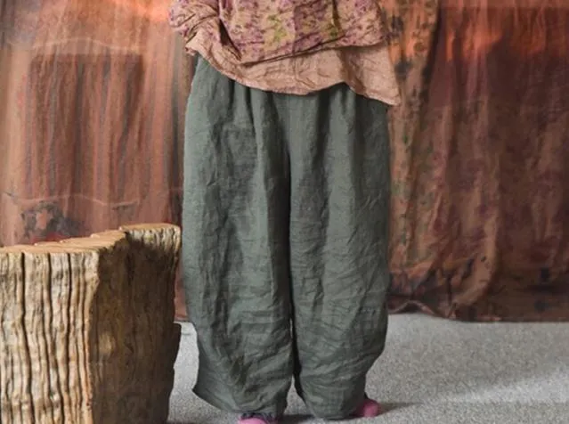 Women Summer Loose Minimalist Linen Pants