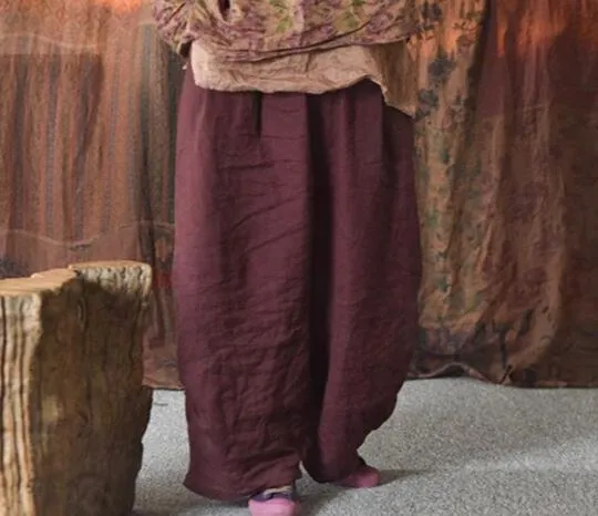 Women Summer Loose Minimalist Linen Pants