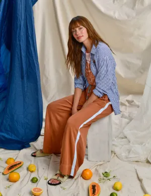 Women's Cropped Shell & Wide Leg Pant in Vintage Rust