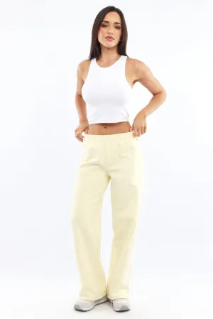 Yellow Track Pants Wide Leg